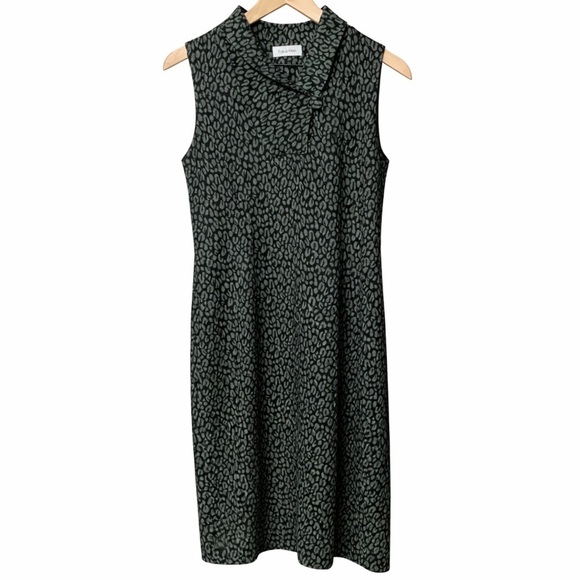 Calvin Klein Dresses & Skirts - Calvin Klein Gray and Black Animal Print Sheath Dress